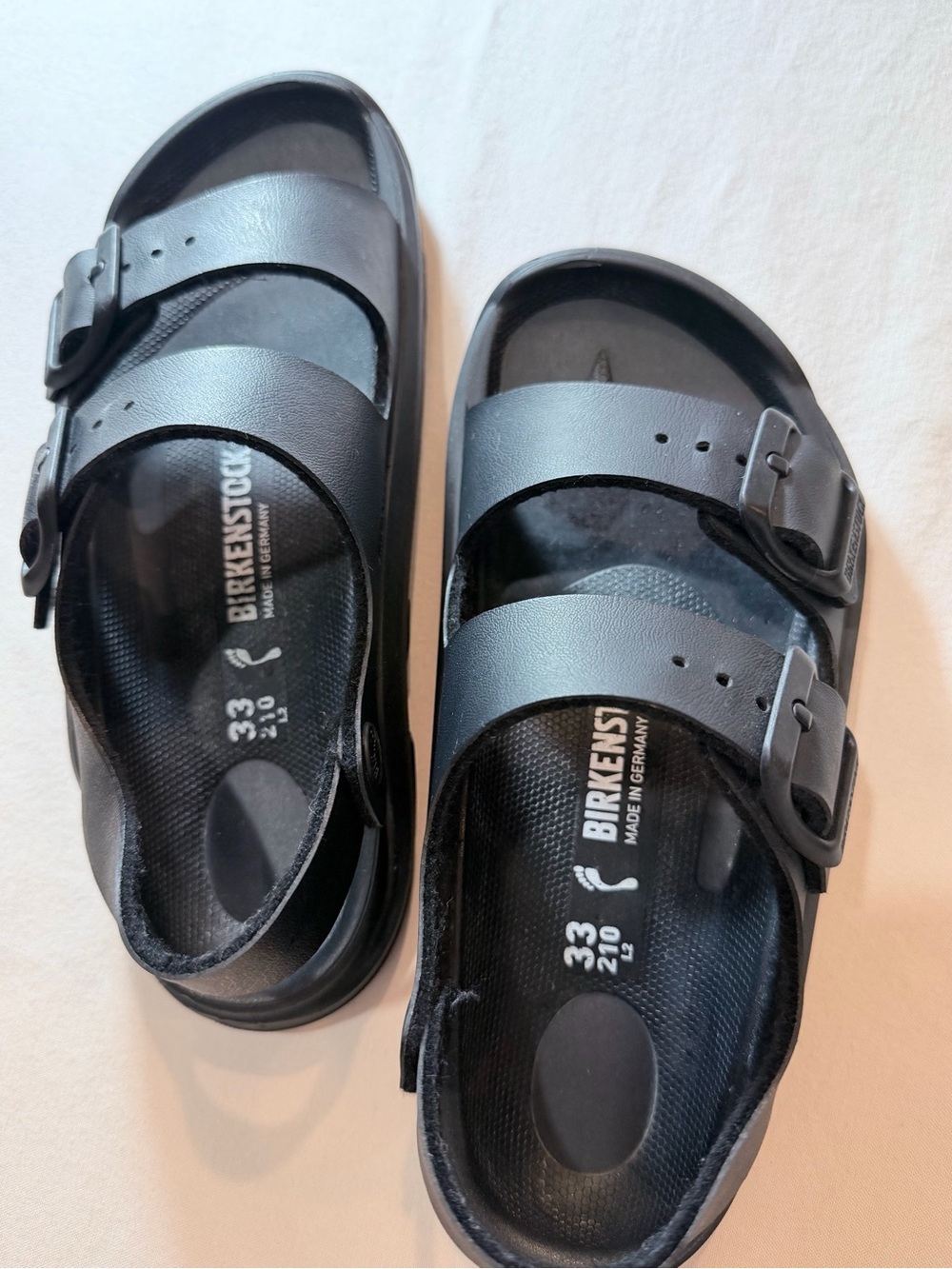 Birkenstock Kids Black Double-Strap Sandals